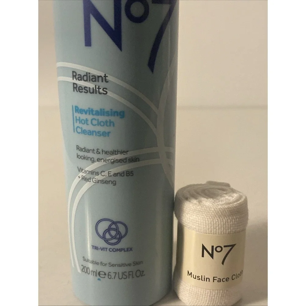 NEW No7 Radiant Results Revitalising Hot Cloth Cleanser 6.7 fl oz, NEW - W/CLOTH